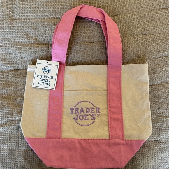 Pastel Pink Trader Joe’s Mini Tote Bag - Picture 1 of 1